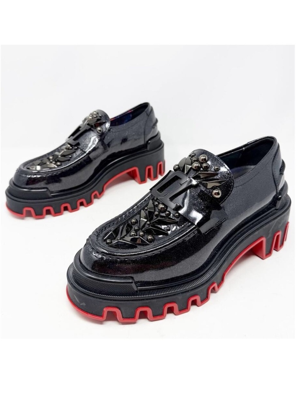 Christian Louboutin x Marvel The Amazing Loubi Patent Leather Loafers Size 36.5
